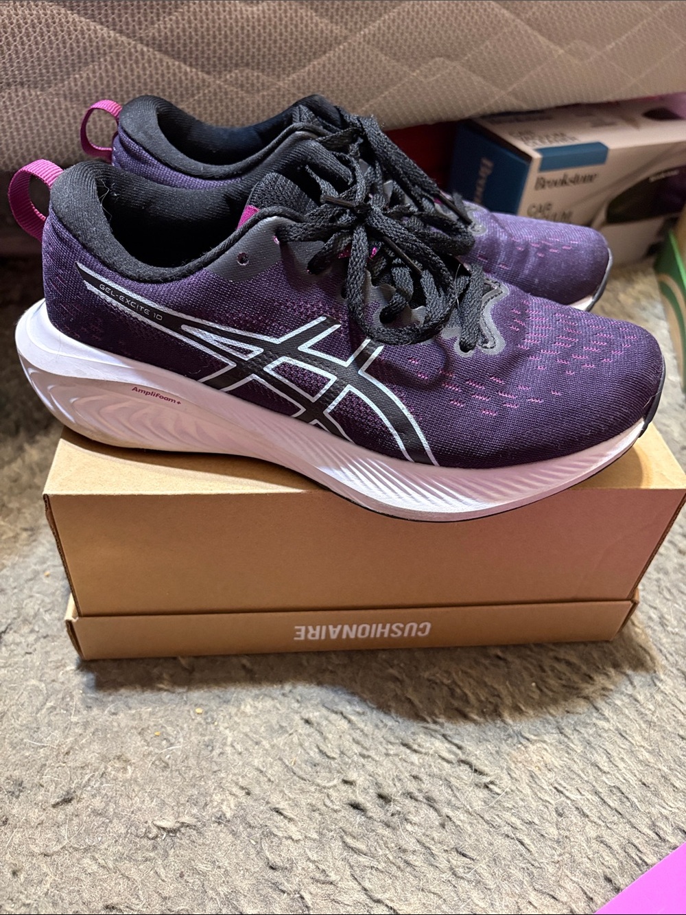 ASICS Purple and Black Women's Running Shoes